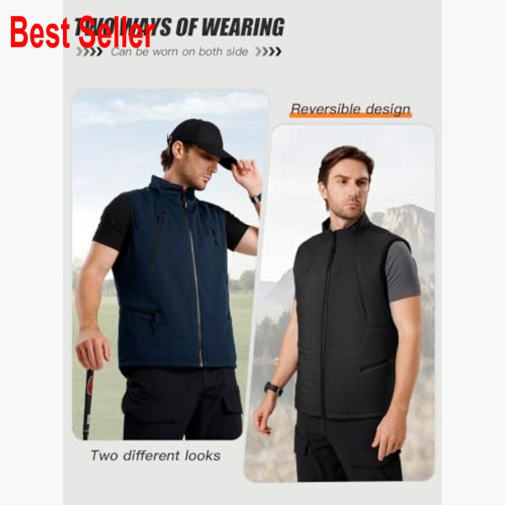 Men's Lightweight Windproof Reversible Sleeveless… - image 3